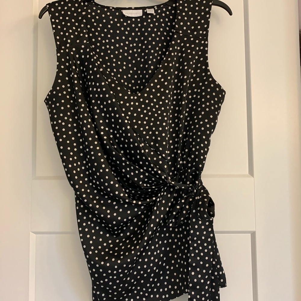 My &Co v neck sheer tank with tie front